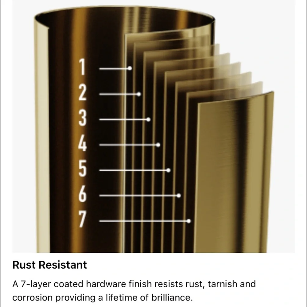 Bathroom Sink Pop-Up Drain With Overflow in Brushed Gold‎ NIB